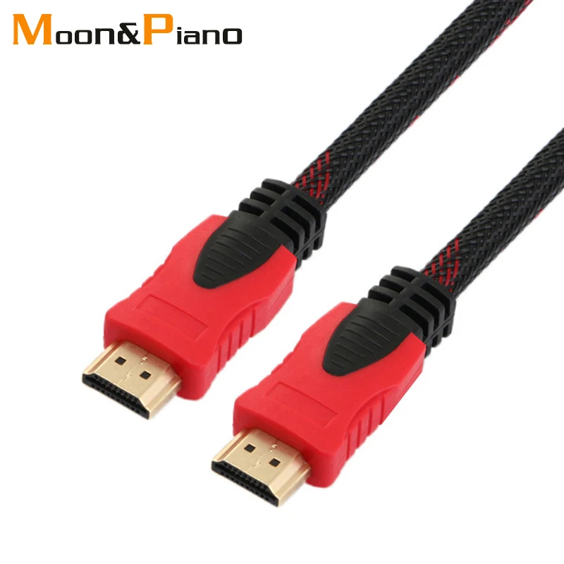HDMI Cable video cables Gold Plated 1.4 1080P 3D Cable for HD TV LCD Laptop PS3 Projector Computer HDMI to HDMI cable 1.5m