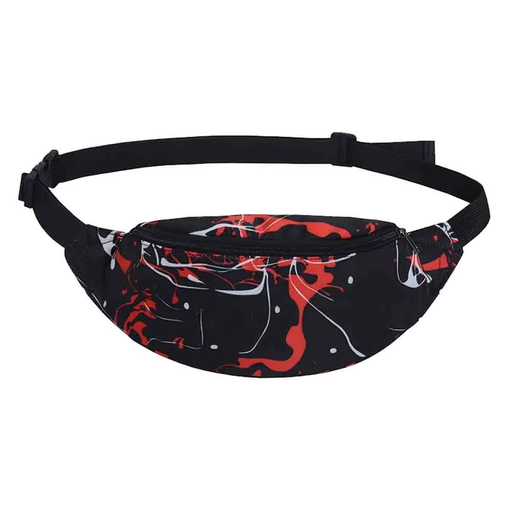 

Fashion Unisex Decorative Pattern Waist Bag Gym Fitness Bag Chest Package