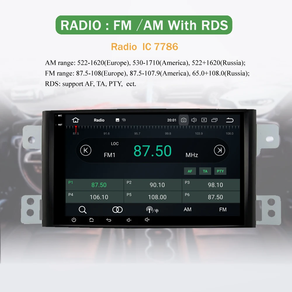 Flash Deal Bonroad Android 9.0 Car multimedia player For Suzuki grand vitara 2007-2011 radio gps navigation car audio video player 2G+16G 3