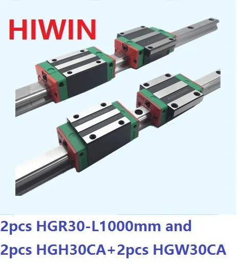 

2pcs 100% original Hiwin linear rail HGR30 -L 1000mm + 2pcs HGH30CA and 2pcs HGW30CA/HGW30CC linear block for CNC router