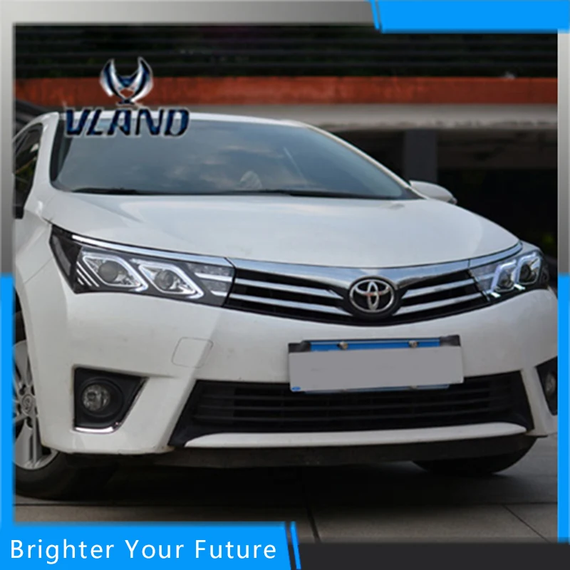 Автомобиль вланд стайлинг для Тойота Королла 2014 2015 фары LED объектив фар DRL би ксенон высокая низкая Луч Противотуманные парковка лампы Автомобиль вланд стайлинг для Тойота Королла 2014 2015 фары LED объектив фар DRL би ксенон высокая низкая Луч Противотуманные парковка лампы