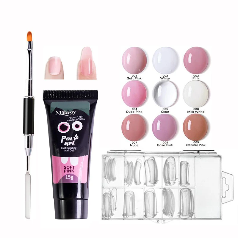  Professional Nail Extension Gel Nailpolish UV Gel Nail Polish Builder Gels Manicure Tools Kits Poly