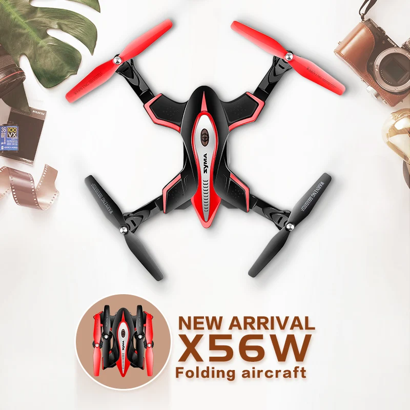 Квадрокоптер SYMA Дрон с камерой складной 2 4G Wi Fi FPV карманный RTF HD камера управление
