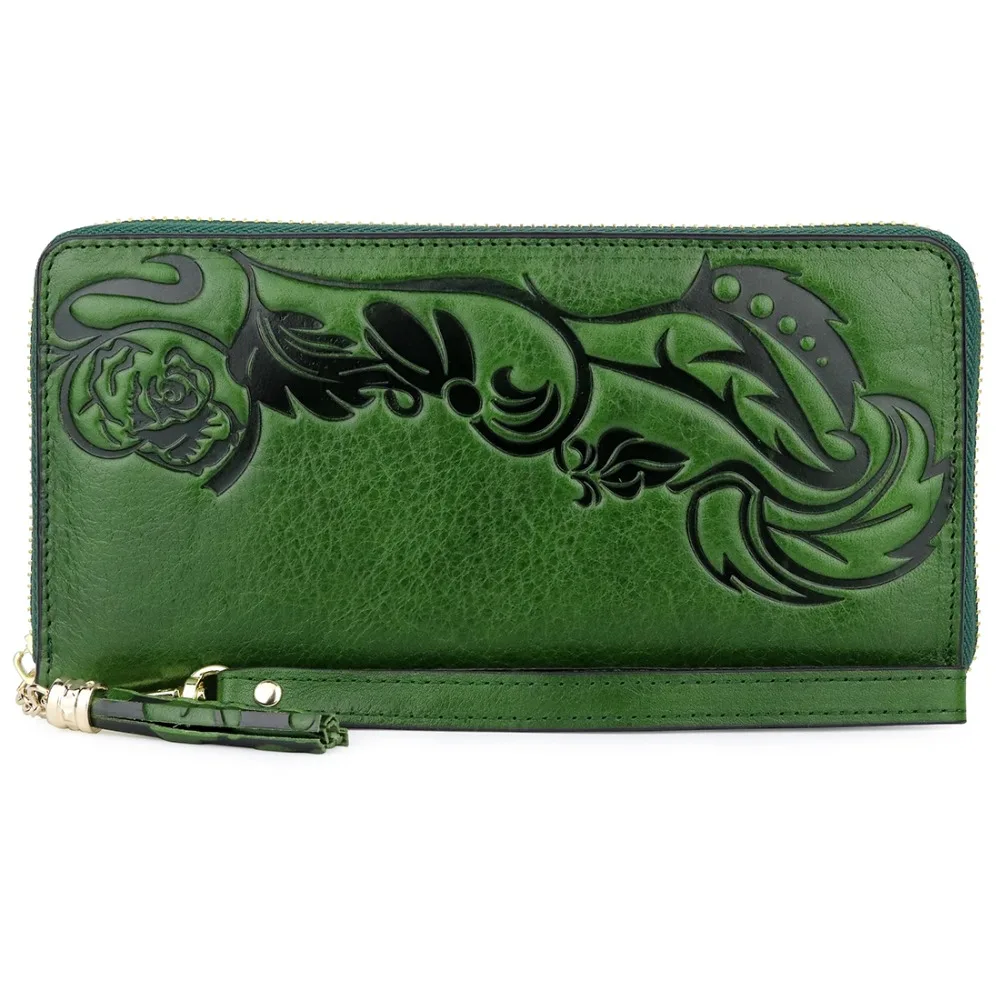 Ladies Green Long Wallet