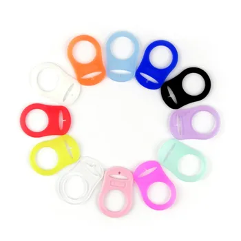 

100 Pcs Color Baby Dummy Nipple Ring Adapter Ring Button Style Baby Pacifier Adapter DIY Accessories