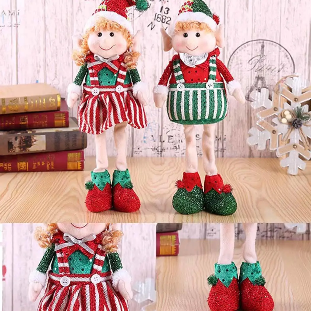 Милые рождественские куклы украшения плюшевые сидя стоя Рождество эльф фестиваль Новый год праздник подарки на день рождения