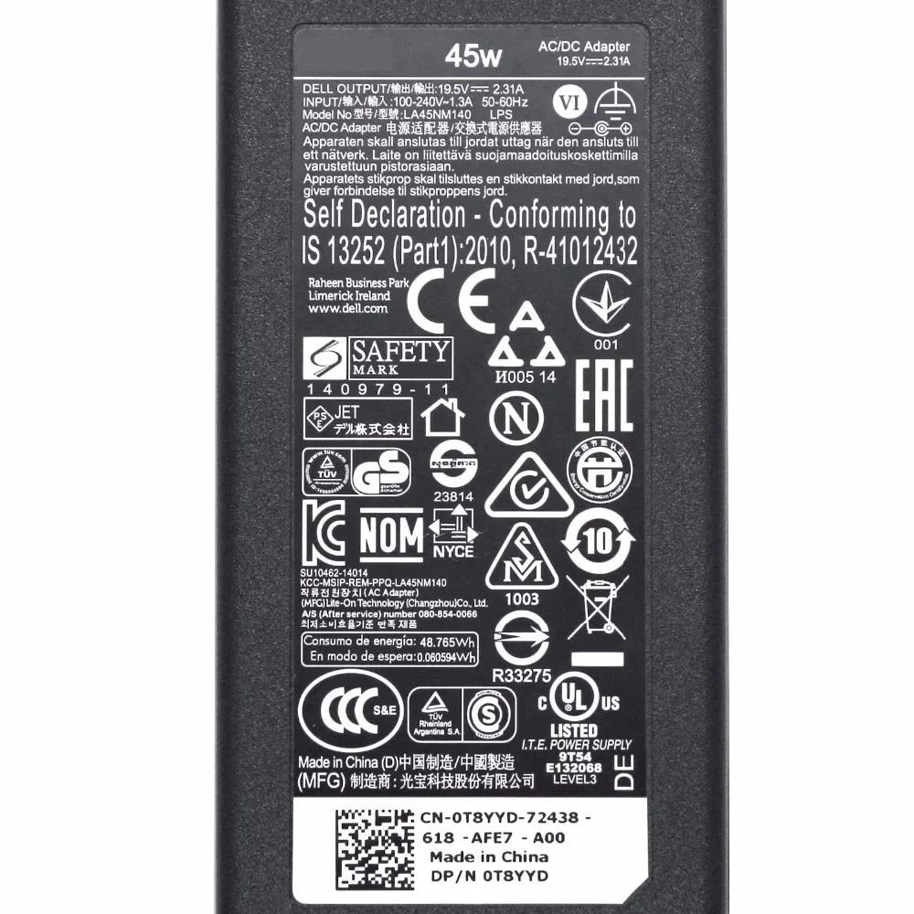 19.5v 2.31a 45w Da45nm140 La45nm140 Laptop Ac Adapter For Dell Inspiron 11  3000 Inspiron 15 7000 Ha45nm140 Power Supply - Pc Power Supplies -  AliExpress