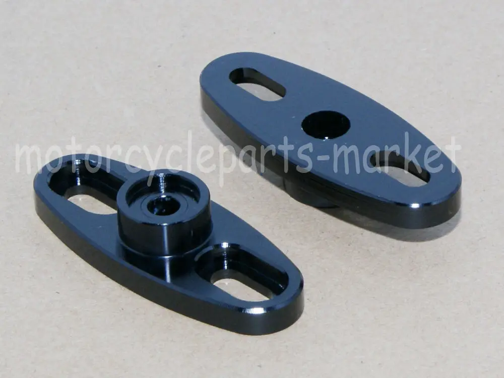 

High Quality Black Universal Motorcycle CNC Aluminum Rearview Mirror Adapters Holder Mounting For BMW HONDA KAWASAKI YAMAHA