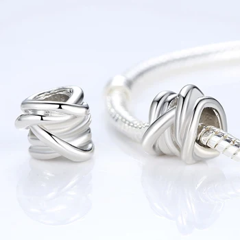 

Antique Silver Color BRAIDED Entwine Charm Fit Bracelet Necklace Jewelry Making WEU5240