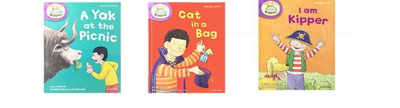 Livro de Imagens Oxford Leitura Árvore Conjunto 33 Livros 1-3 Nível Biff Chip & Kipper Mão Inglês Phonics História Crianças Educação 1 6 Online shopping