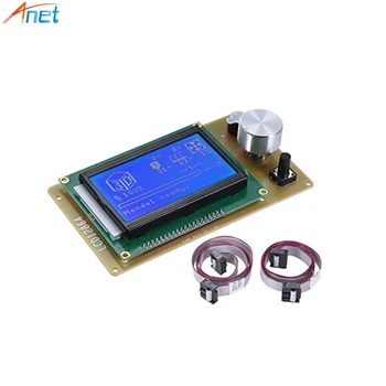 

RAMPS1.4 LCD12864/2004 Display Control Panel Blue Screen 3D Printer Controller Motherboard For Anet A6 A8 3D Printer witn Cable