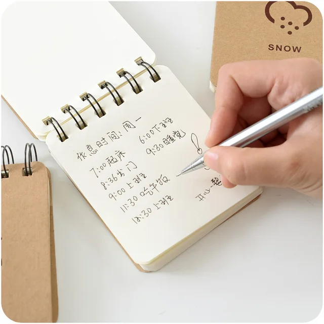 Weather notepad Mini coil book Portable notebook 70 sheet Daily memos planner Stationery Office accessories School supplies 6182 4