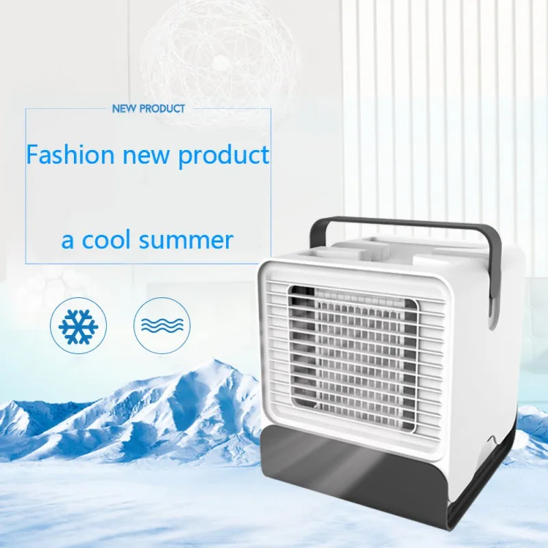 

2019 Home Portable Fans USB Fashion Square Shape Led Light Concise Office Practical Durable Fans