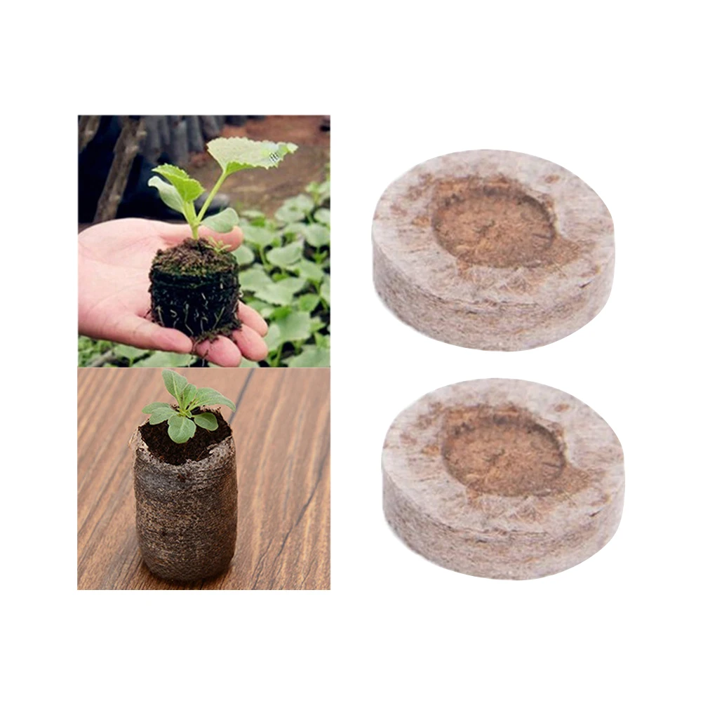 

20pcs 3cm Peat Pellets Seed Starting Plugs Seeds Starter Pallet Seedling Soil Block