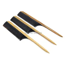 Высококачественное натуральное зеленое сандаловое дерево ручной работы расческа бычий Рог без статического анти-выпадения волос борода для причесывания и укладки волос инструмент 20 шт./партия