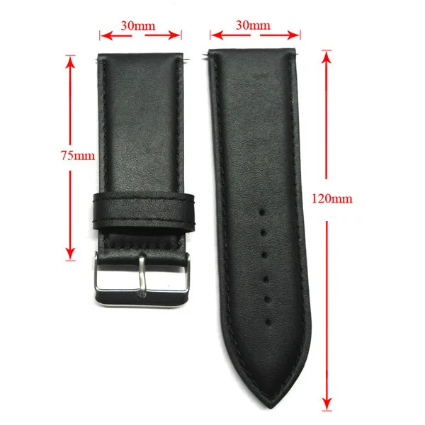 Cinturino orologio 30mm cinturino nero di grandi dimensioni vintage vitello  cuoio genuino cinturino con fibbia per la donna o uomo orologio da  polso|genuine leather watch strap|watch strapleather watch strap -  AliExpress