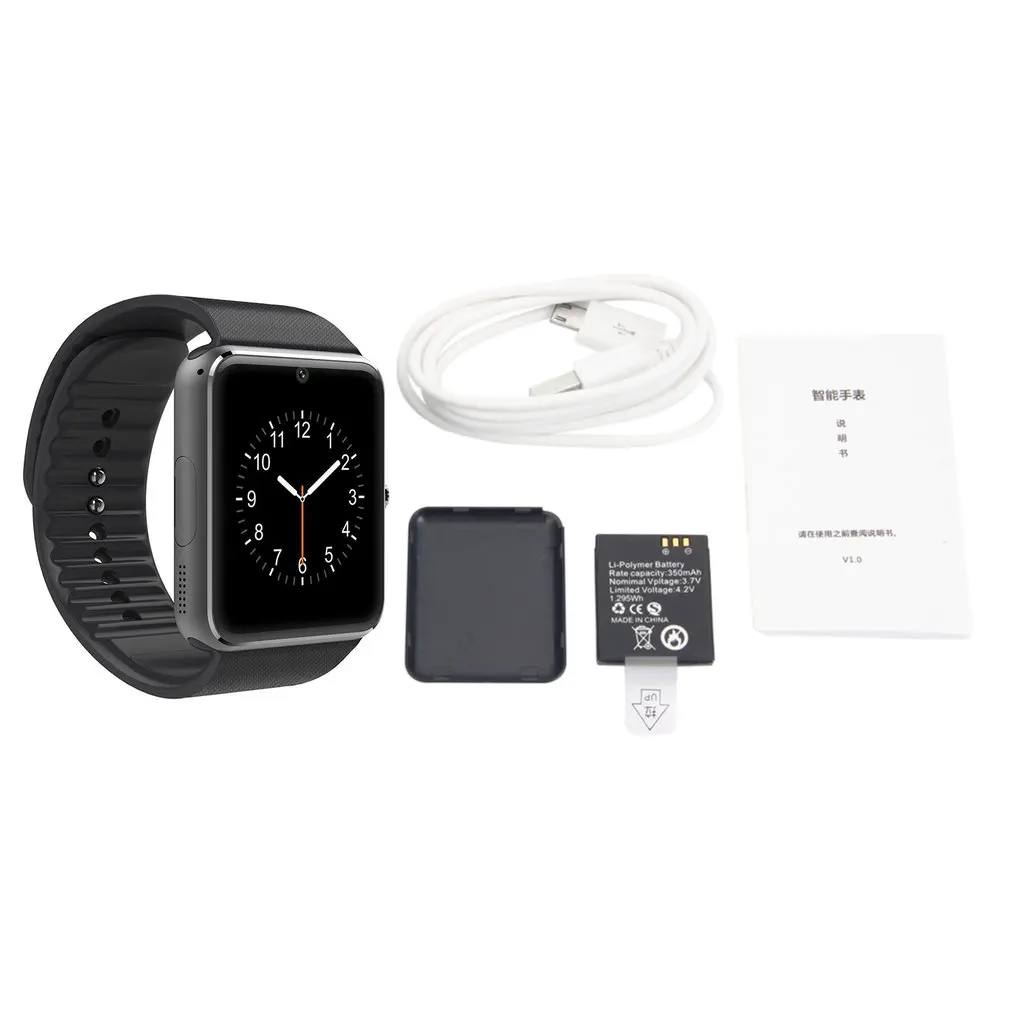 GT08 Bluetooth Смарт часы для Android и iOS с камерой поддержка sim карты TF унисекс смарт