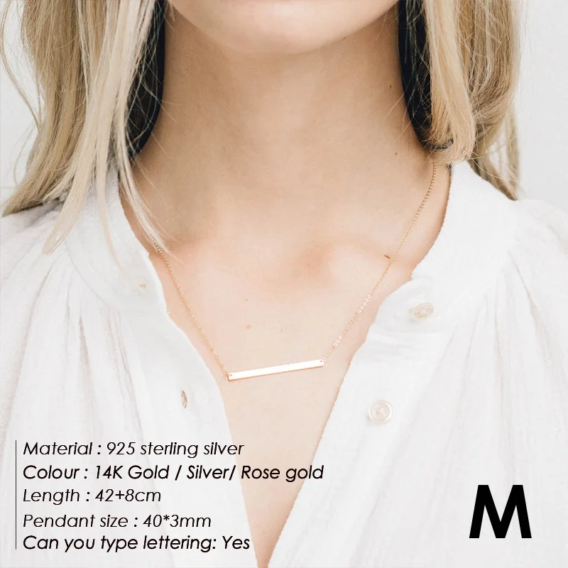 Laramoi простой 925 пробы Серебряный Длинный кулон ювелирные изделия позолоченный слоистый чокер ожерелье корейский стиль ювелирные изделия для женщин девушек - Цвет камня: M-EMNL022