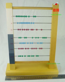 

5037 Big abacus calculate toys questions answers early develop montessori materials school educational earning toys wooden toys