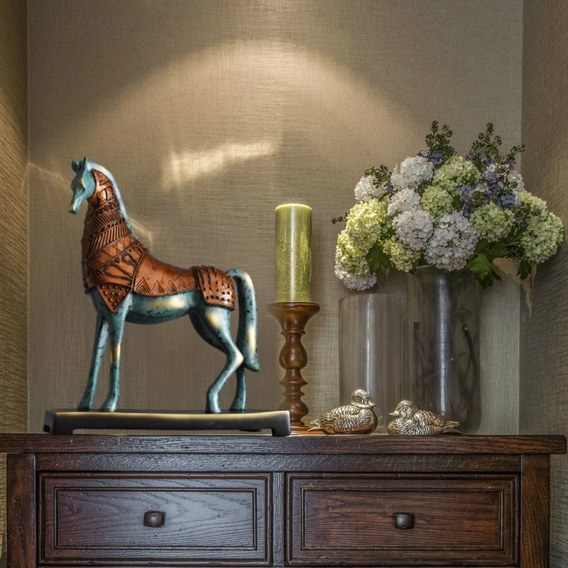 الحصان الحلي والحرف ديكور المنزل متجر غرفة المعيشة الدراسة خزانة معرضا زخرفة مكتب مكتب رئيسه الحصان تمثال هدية