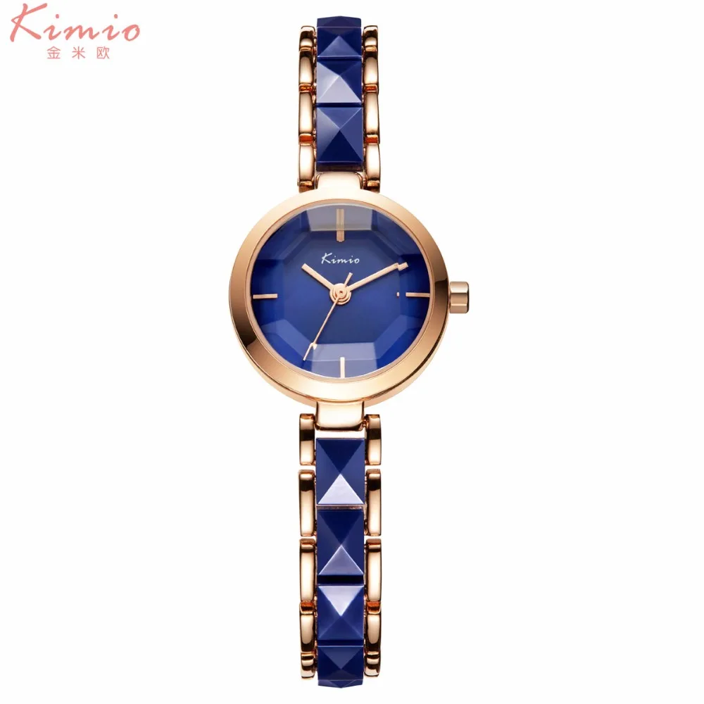 

luxury women watches KIMIO brand ladies quartz watch rose gold bracelet waterproof wristwatches 2017 dress girl's gift clcok