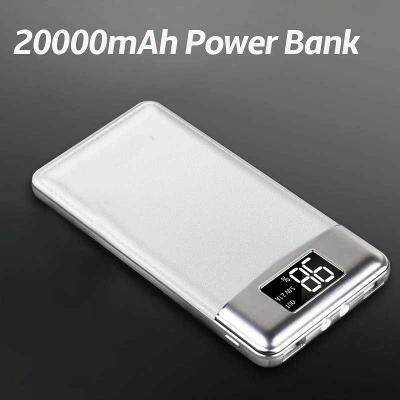 Портативное зарядное устройство 20000 мАч, внешний аккумулятор PoverBank 2 USB LCD, Powerbank мобильный телефон зарядное устройство для Xiaomi iphone 7/8 X Samsung Портативное зарядное устройство 20000 мАч, внешний аккумулятор PoverBank 2 USB LCD, Powerbank мобильный телефон зарядное устройство для Xiaomi iphone 7/8 X Samsung