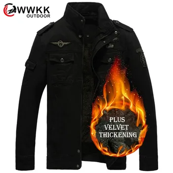 

WWKK 2019 Men’s&Male Jacket Trendy Warm Thick Coat 2019 Winter Fashion Windproof Mens Jean Jackets Outwear Cowboy Plus Size 6XL