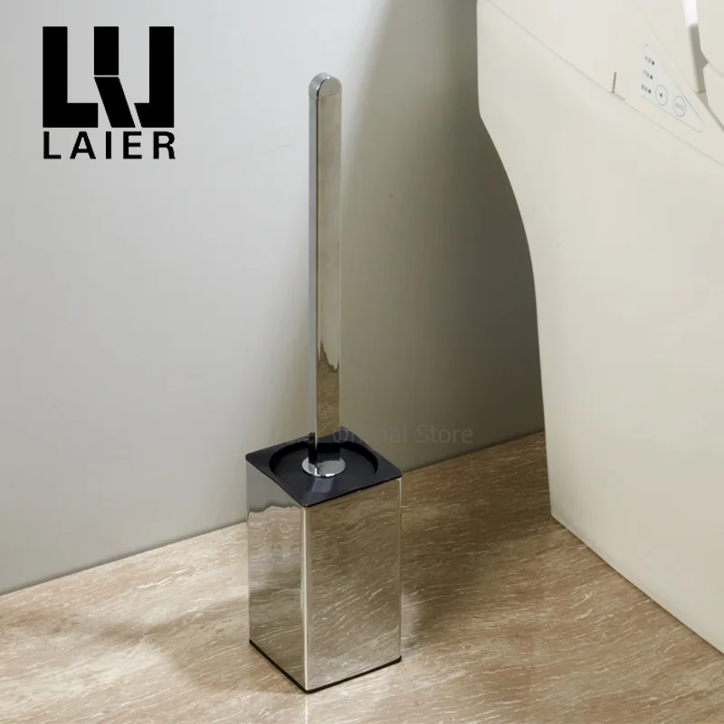 

304 Stainless Steel Toilet Brush chrome Bathroom Cleaning Holder With Toilet Brush popular square design