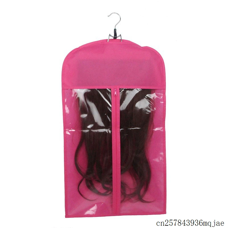 

20sets Hair Extension Wigs Storage Bag with Wig Hanger Wig Storage Holder Dust Proof Protective for Styling Accessories