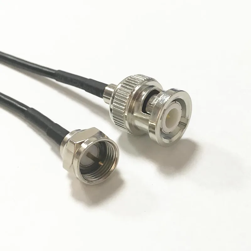 New Modem Coaxial Pigtail BNC Male plug Connector Switch F Male Plug