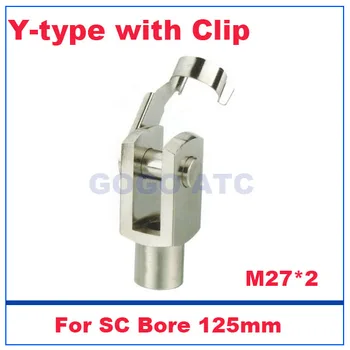 

SC pneumatic air cylinder parts Y joint with clip for bore 125mm M27*2 buckle rod joint