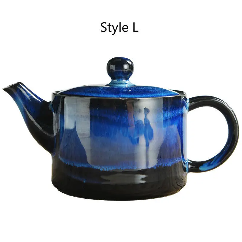 Керамический Китайский чайный горшок 245 мл фарфоровый чайный набор кунг-фу Celadon чайник винтажный Ручная роспись G - Цвет: Style L