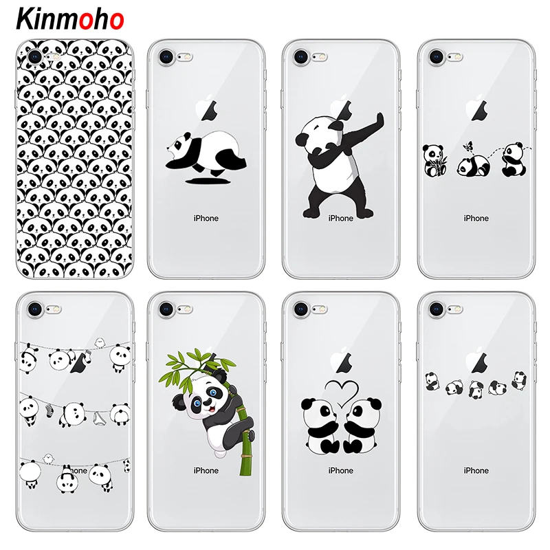 

Cute Pandan Soft Silicon Cases For iPhone 7 6 6S 8 Plus Animal Phoen Case For iPhone X XR XS Max 5 5s SE 7Plus 8Plus Coque Capa