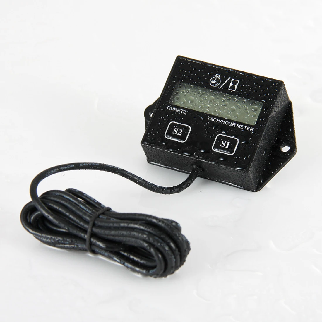 Digital Tachometer Engine Tach Hour Meter LCD Display Tachometer RPM