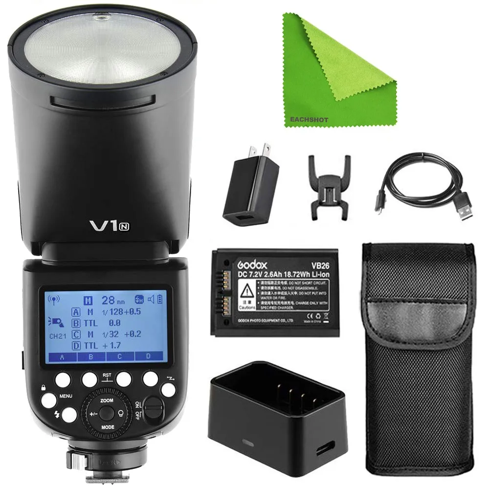 Godox V1 N/V1 C/V1 S TTL вспышка литий ионная батарея с круглой головкой для Камеры Вспышка