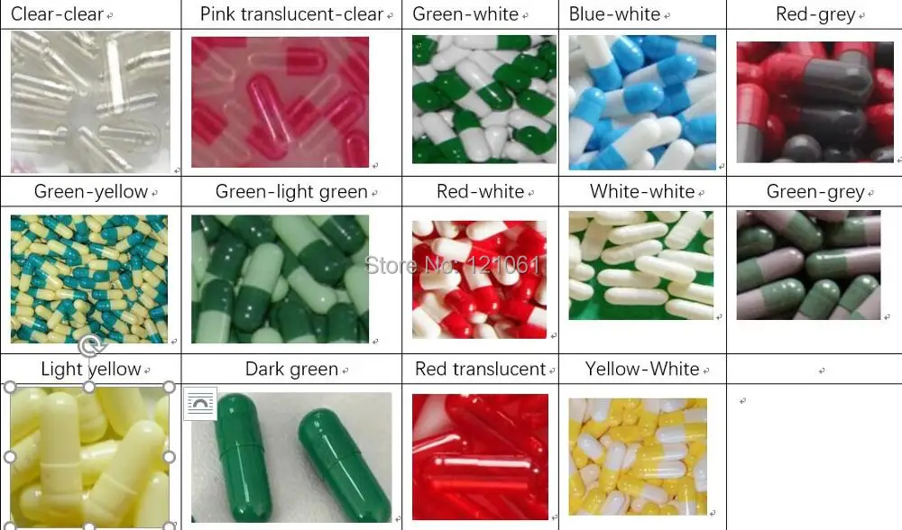 

10,000pcs 4# !All kinds of colored Capsules size 4,Hard Gelatin Empty Capsules size 4! (joined or seperated capsules available!)