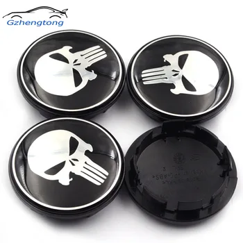 

Gzhengtong 4pc/lot 65mm Wheel Center Hub Caps Punisher Badge Emblems for Golf Jetta Mk5 Passat B6 for VW 3B7 601 171 Car styling