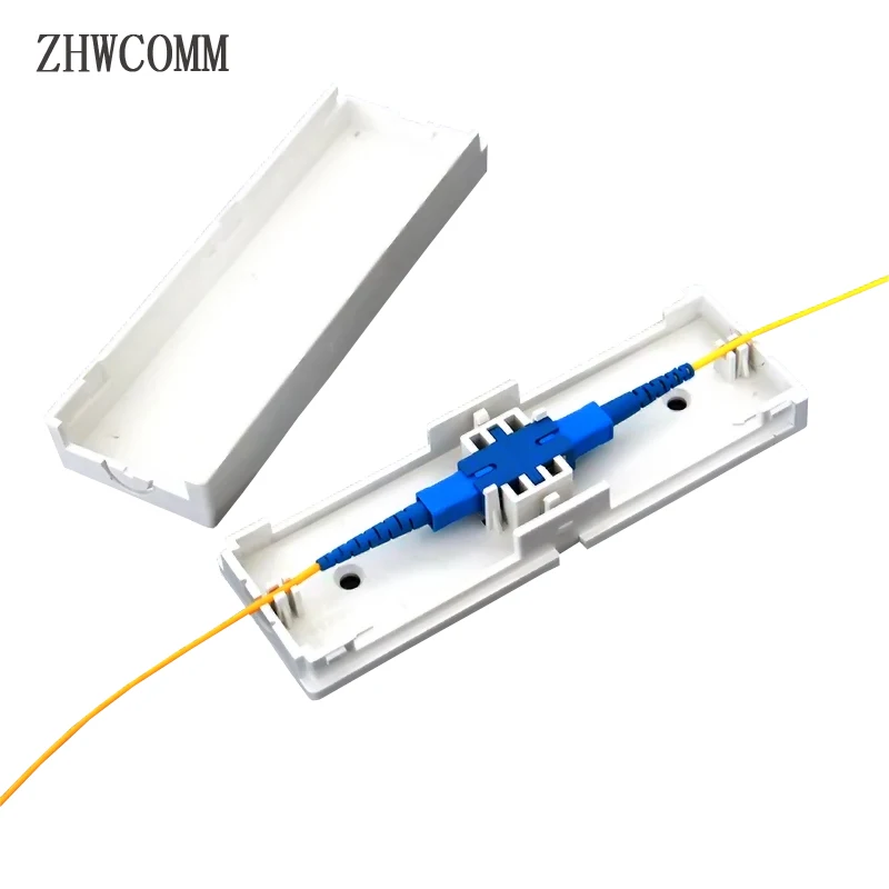 ZHWCOMM 10 шт./пакет SC волокно защиты коробка с sc адаптер кабель Защита Коробка для волоконно-оптического кабеля защиты