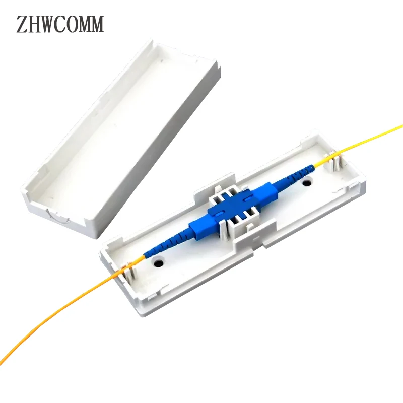 

ZHWCOMM 10pcs/bag SC Fiber Protect Box With sc adapter cable protection box for fiber cable protection