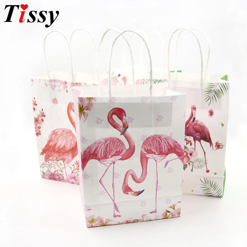 8PCS Unicorn/Flamingo DIY Paper Bags Baby Shower Birthday Unicorn Party Decoration Wedding Favors And Kids Gift Bag Supplies