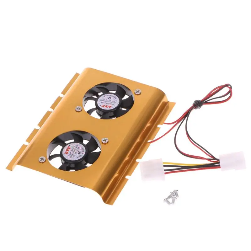 

2 Cooling Fan Cooler F 3.5 Inch PC Hard Disk Drive HDD