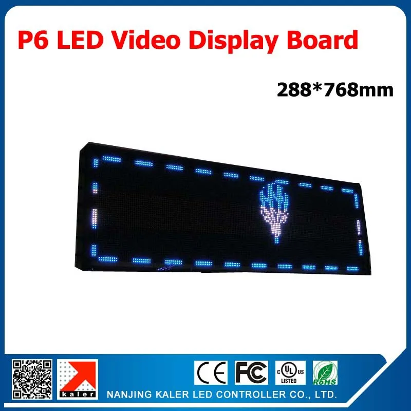 

288x768mm led video display board indoor p6 rgb led panel 96*192mm 1/8scan indoor led video advertise signboard with video card