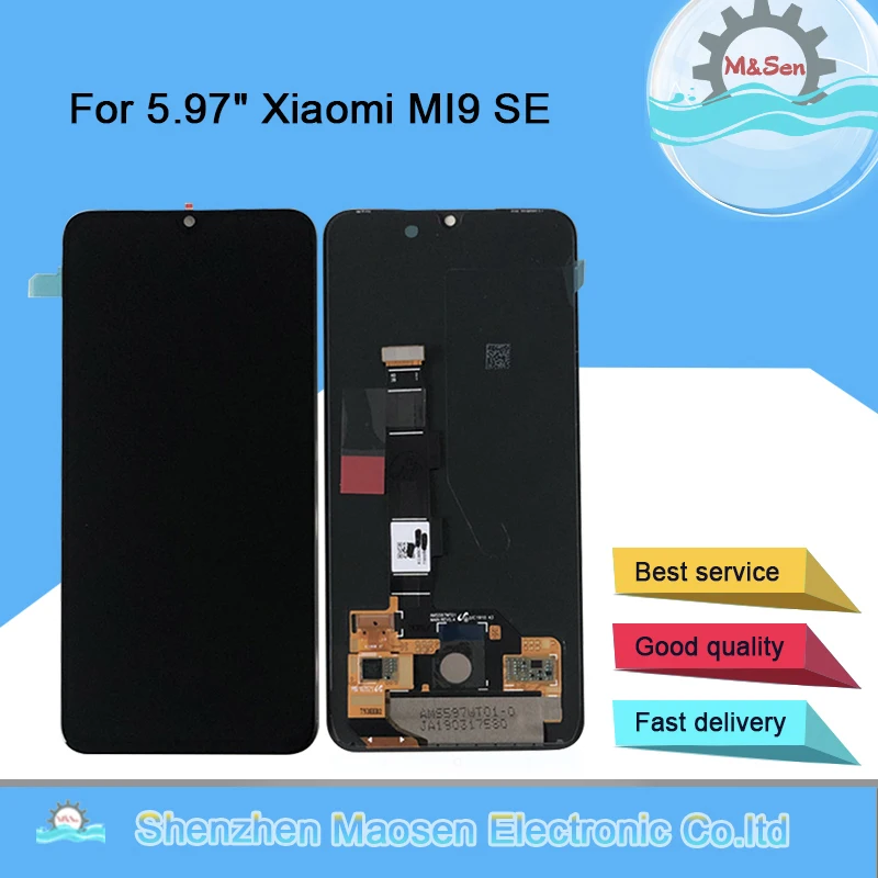 ЖК дисплей AMOLED M & Sen для Xiaomi MI9 SE Mi9 5 97 дюйма с сенсорной панелью и дигитайзером MI 9SE