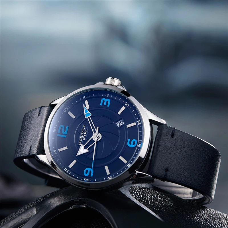EYKI relogio masculino Fashion Mens Watches Top Brand Luxury Leather Quartz Watch Luminous Sport Men Wrist Watch Men Clock Blue men watch luxury fashion faux leather mens blue ray glass quartz analog watches handsome relogio masculino feloj hombre m1