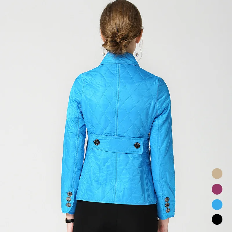 Noir kaki Printemps Revers Chaud Nouveau Burdully De Hiver bleu Losange pourpre Manteau Femmes Parka Veste 2018 Coton Automne Vêtements ETxFqZw