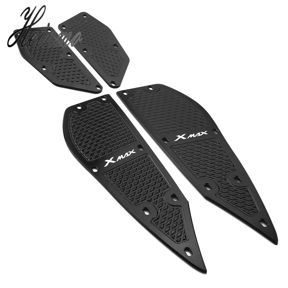 With Logo For YAMAHA Foot Pegs plate Footrest Step pads For Yamaha XMAX X-MAX 250 300 Motorcycle Accessories High Quality CNC (1)