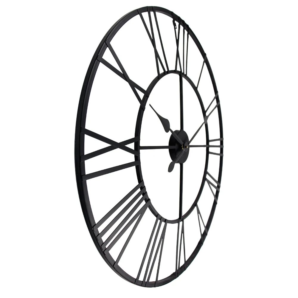 Винтажные 80 см настенные часы винтажные кованые металлические промышленные железные римские художественные часы Saat классические цифровые часы
