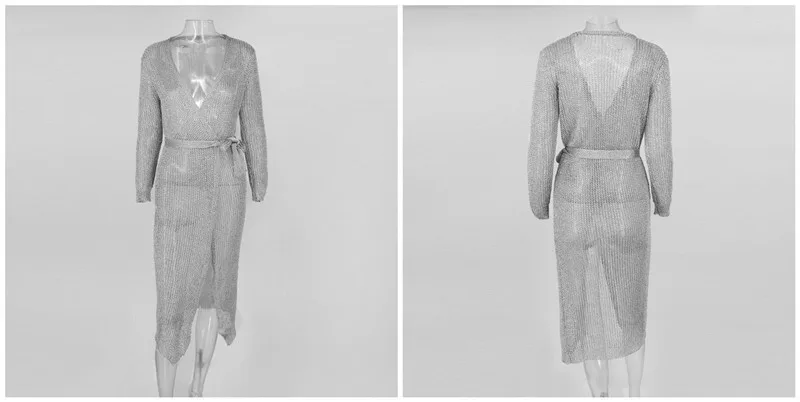 NATTEMAID Модные женские весенние сексуальные Клубные платья с v-образным вырезом и длинным рукавом элегантное вязаное платье-свитер с поясом