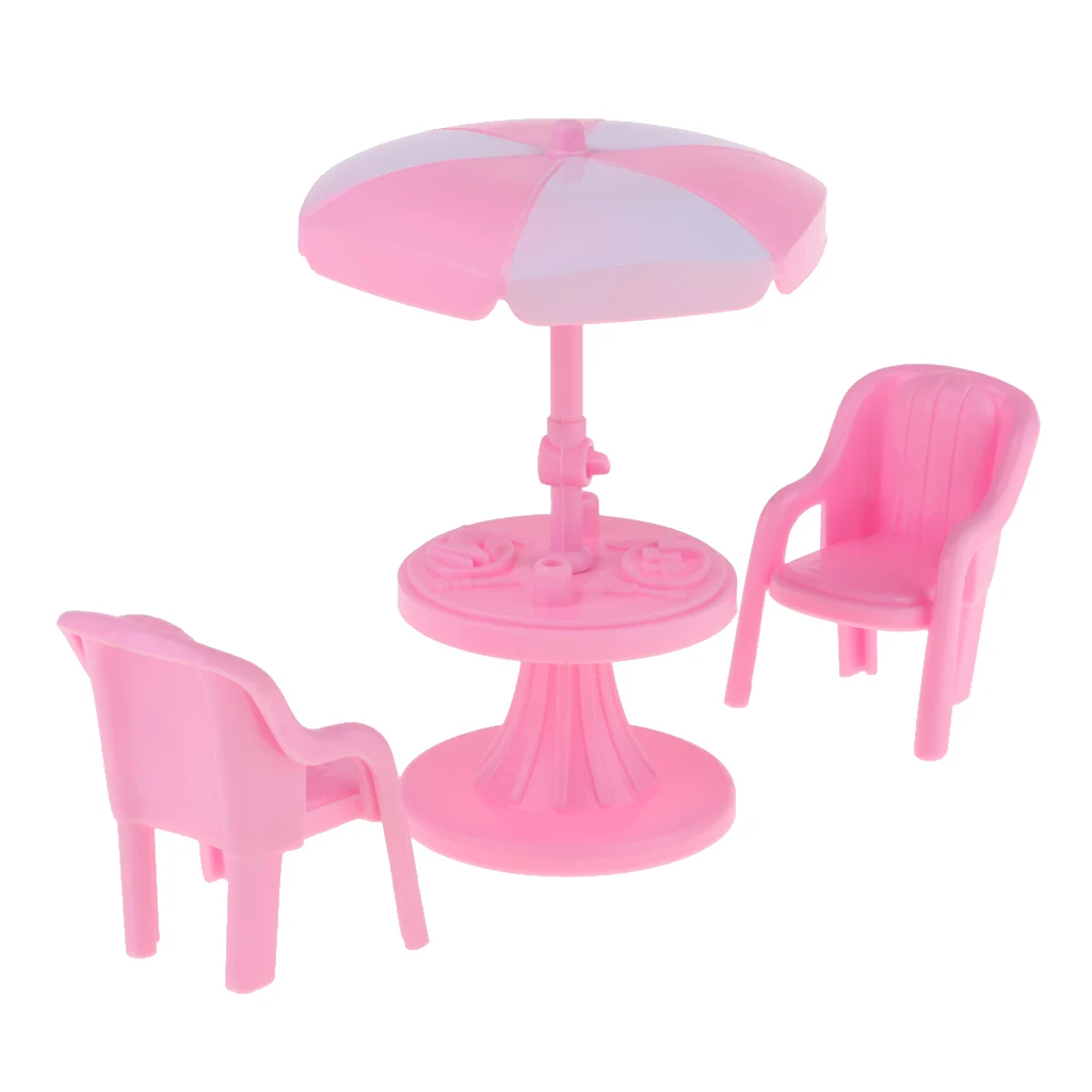 1/12 Dollhouse Miniature Furniture Tea Dessert Table Chair Set for Dolls House Garden Yard Life Scenes Decor Accessory