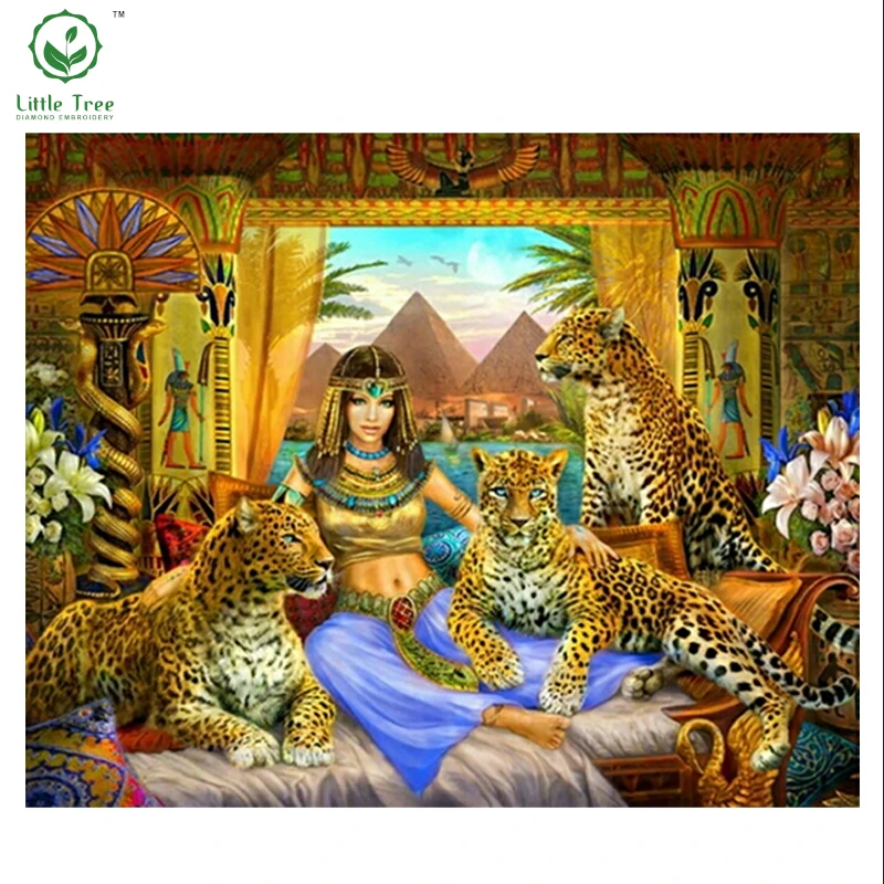 

cross stitch diamond painting cleopatra embroidery beads mosaic pattern painting beauty with animals needlework wall stickers